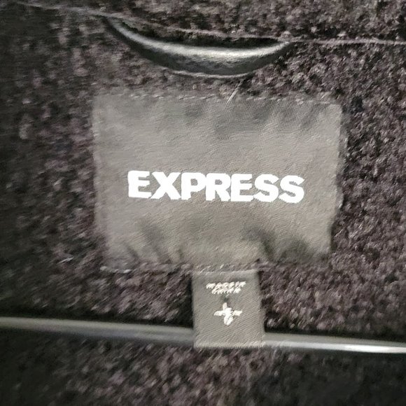 NWOT Super Soft Black Express Black Bomber Jacket Size Large - Picture 3 of 11